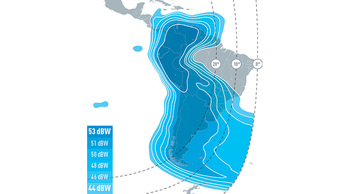 EUTELSAT 115 West B Ku-band 3 South America Downlink Coverage