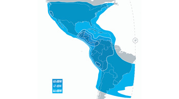 EUTELSAT 117 West A Ku-band 2 Hemi Downlink Coverage