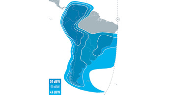 EUTELSAT 117 West A Ku-band 3 South America Downlink Coverage