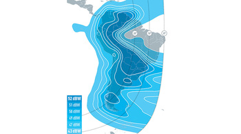 EUTELSAT 117 West B Ku-band 3 South America Downlink Coverage