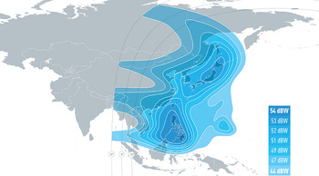 EUTELSAT 172B Ku-band North East Asia Downlink Coverage