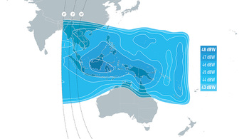 EUTELSAT 172B Ku-band South West Pacific Downlink Coverage