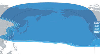 EUTELSAT 174A Ku-band North Pacific Downlink Coverage