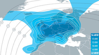 EUTELSAT 28G Ku-band Pan-Europe Downlink Coverage