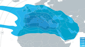 EUTELSAT 33E Ku-band Downlink Coverage